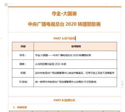 奪金·大國潮 中央廣播電視總臺2020轉(zhuǎn)播合作伙伴